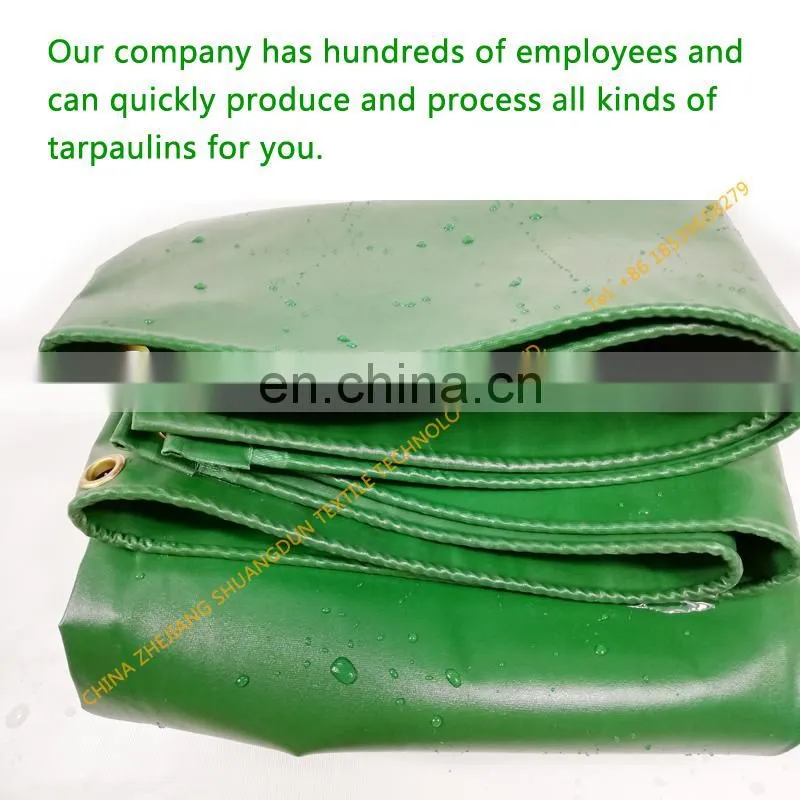 Rainproof canvas waterproof tarpaulin cover cargo tarpaulin green blue PVC coated fabric