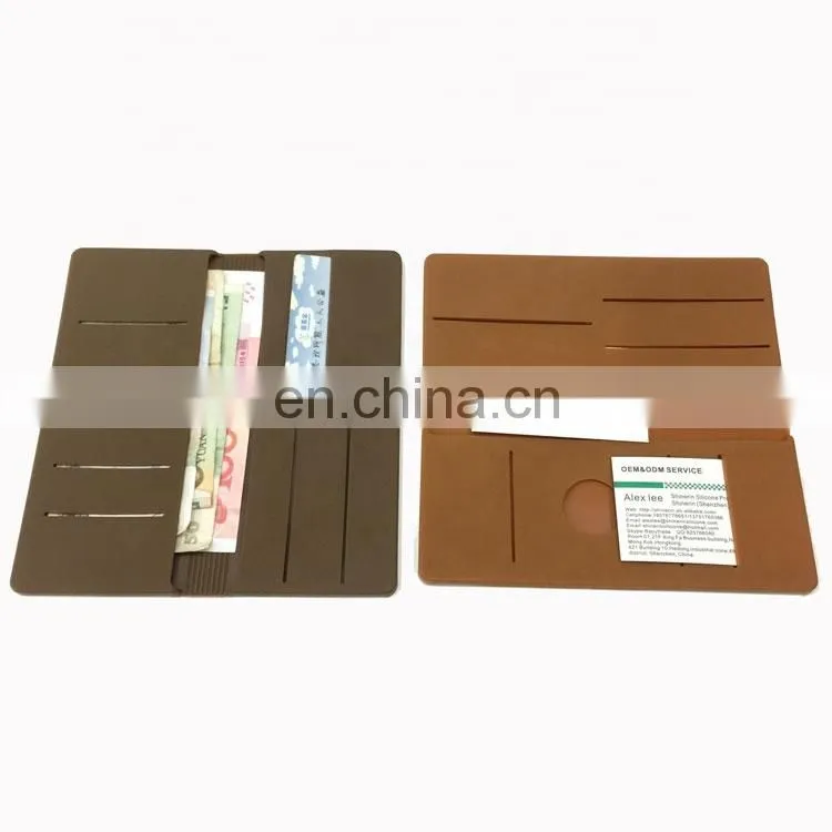 New Arriving Custom Silicone Card Holder Wallet Promotional Foldable Fashion Women Purse