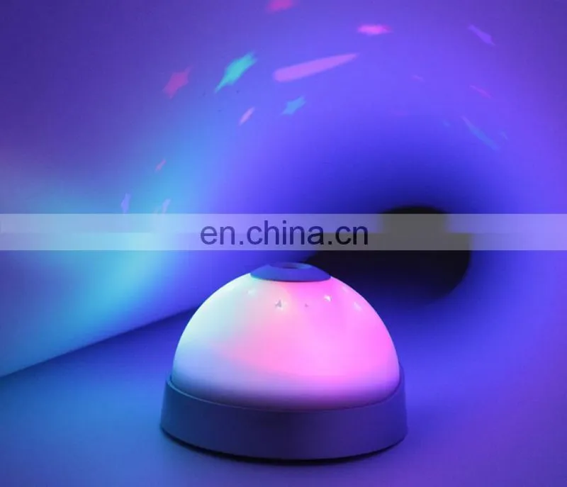 Battery operated 7 colors changed star sky master projector alarm clock LED