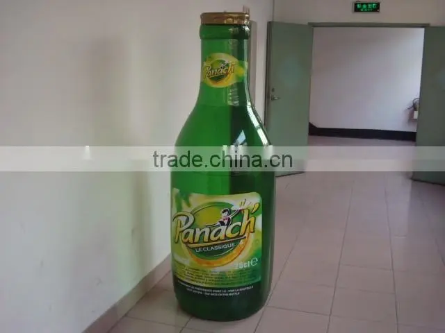 custom giant green trentsparent pvc inflatable advertising bottle shape