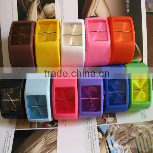 fashion silicone jelly candy wrist watch wrist jelly watch wholesale watch gears