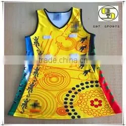 Design your own style cheap digital printed netball dress