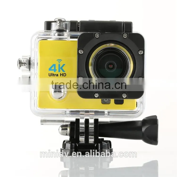 2.0inch lcd 30 meters waterproof wifi sport camera 4k ultra hd 15fps with 170 degree wide shoot angle, 2.7k@30fps & 1080p@60fps