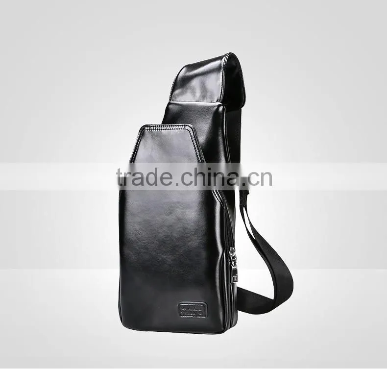 Wholesale Fashion Design PU Leather Man Chest Bag Waist Bag Messenger Bag