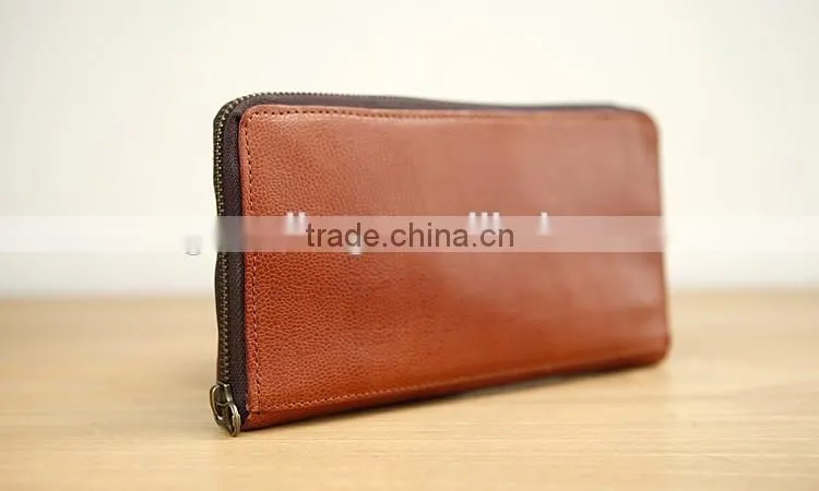 vintage style cowhide leather cell phone case wallet men clutch wallet with phone holder