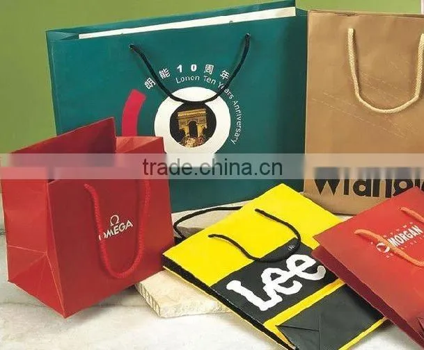 Simple style paper hang bag fashion bag made in China