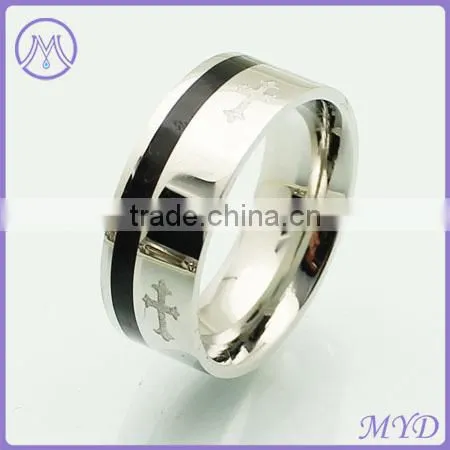 Fashion JewelrY High Quality Two Tones Stainless Steel Finger Ring