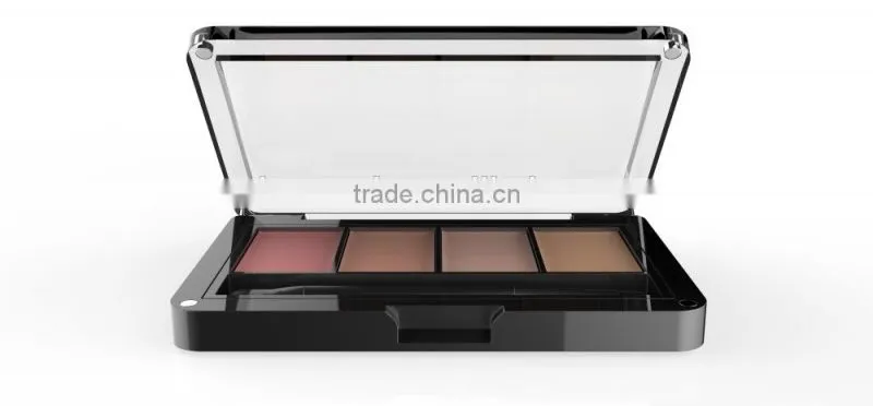 square magnet compact case with transparent lid ,makeup case