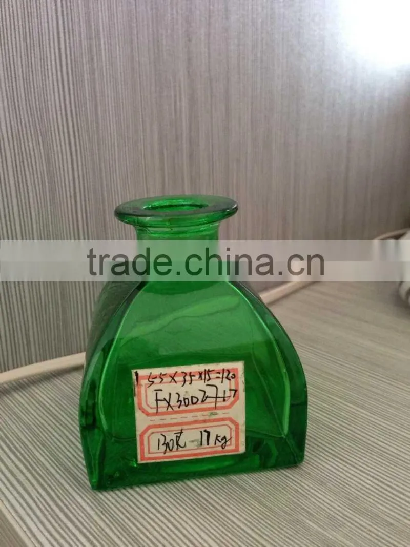 green color glass arome bottle with lid 50ml 250ml