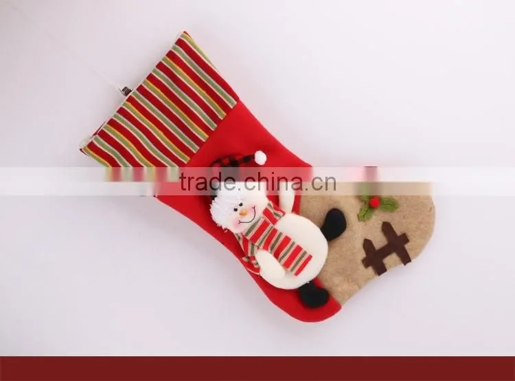 Hot Sale Animal Head Plush Christmas Stocking China Wholesale Christmas Ornament