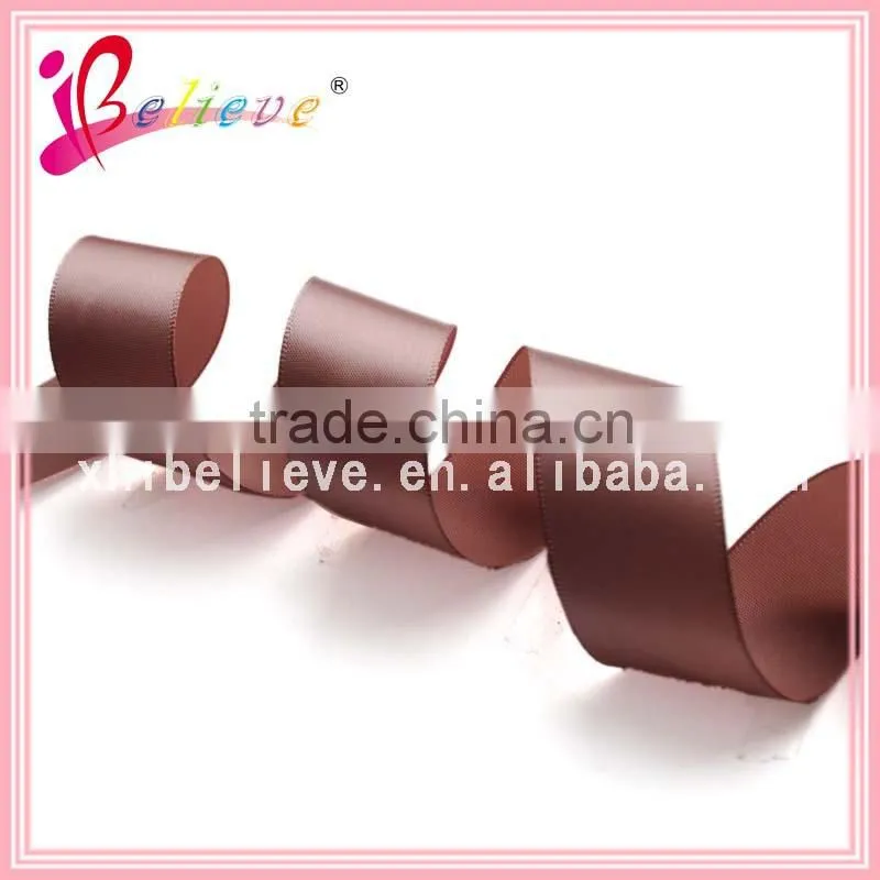Pink tone polyester satin solid ribbon wholesale pre made ribbons ornaments