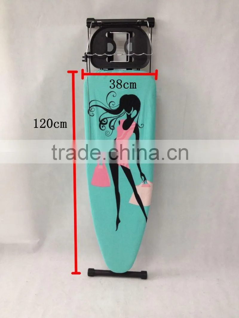 Luxury monoblock folding stand retractable iron nest ironing board with clothes rack