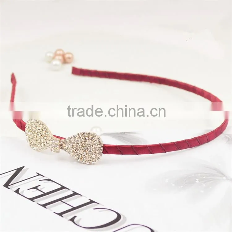 Lady Hairband Headband Hair Accessory Knotbow Crystal Metal Hair Band