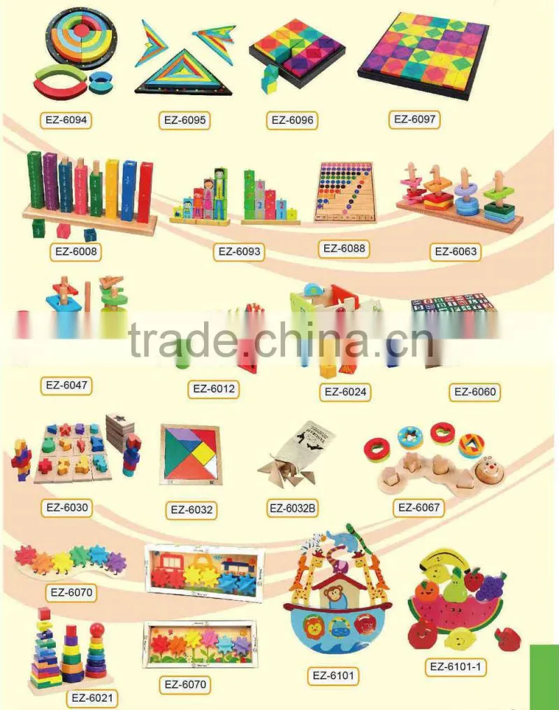 New Design Wood Children Game Colorful Intelligent Wooden Toy Funny Baby Kids Educational Toys for Wholesale