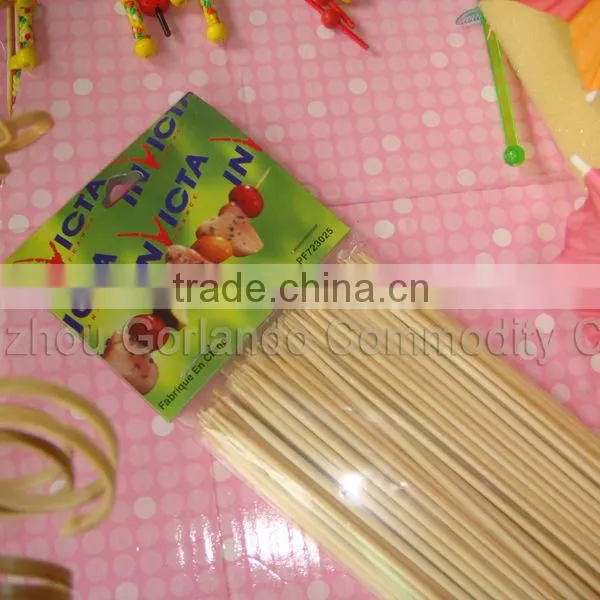 2.5 x150mm round natural BBQ Dan bamboo skewers with Sharp End FDA food grade