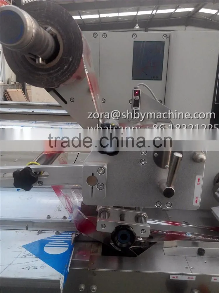 Automatic Soda Biscuit packing machine, Cracker sealing Machinery PLC control touch screen
