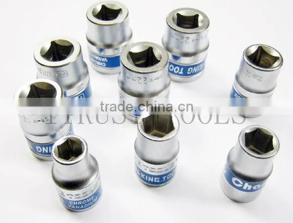 10PCS 1/2" metall box socket set 4010AAL GS KING TOOLS made in china