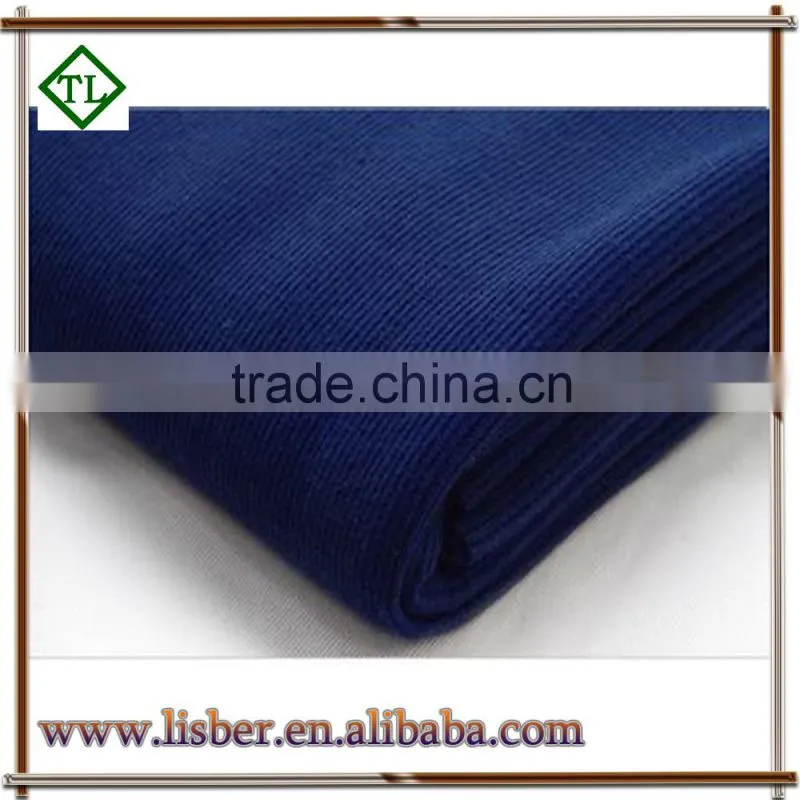 cotton 1 x 1 rib knitted fabric for cuff and neckline