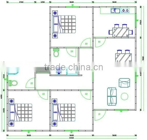Well designed prefabricated house /modern container house