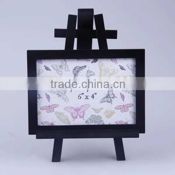 Black Colour Fancy 4*6" MDF Photo Frame With Stand