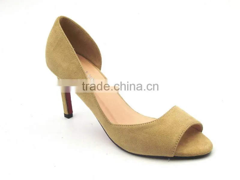 new fashion thin middle heel a side empty fish mouth shoes