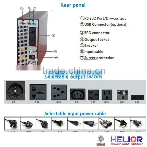 Professional pure sine wave Sigma 1-3KVA power supply home ups battery ups for computer