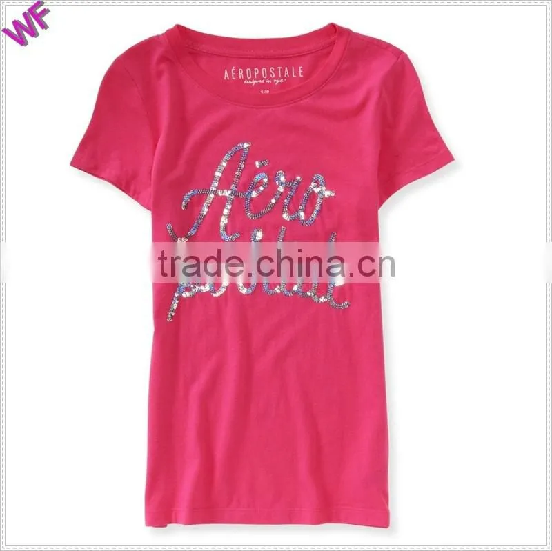 Custom Womens casually Broken Hole Cool Crop Tee