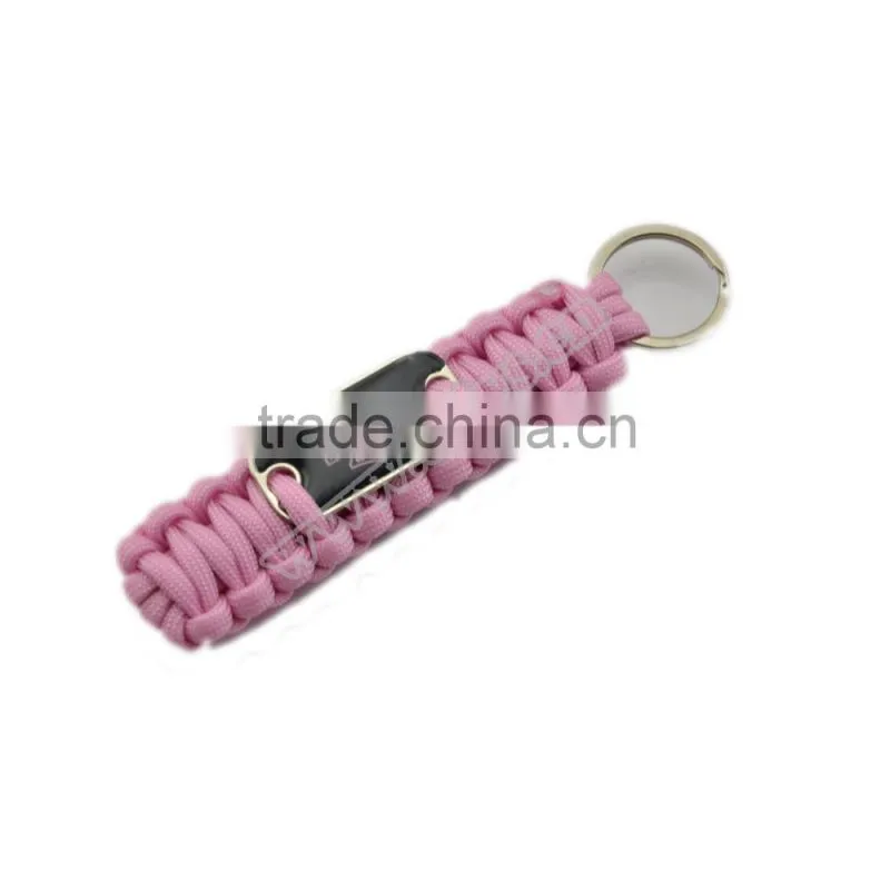 2016 newest customized paracord key chain for outdoor sports
