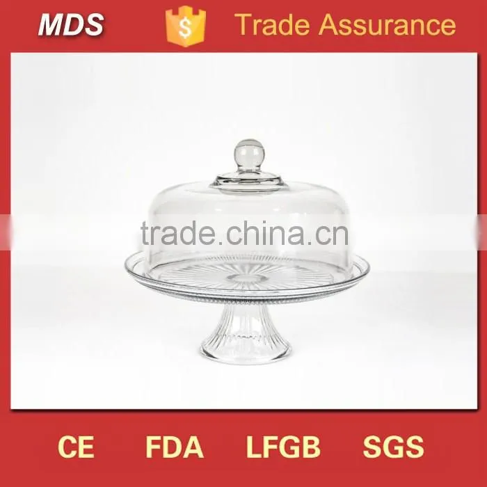 Home gifts handmade clear glass dome cake cover