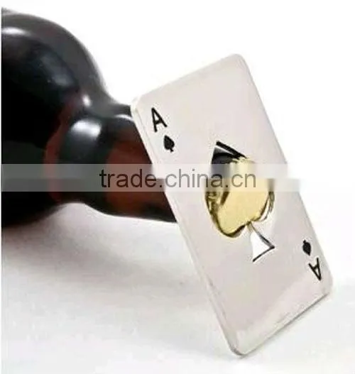 KC-015 Bottle opener Casino Ace Stainless Steel Bottle Opener