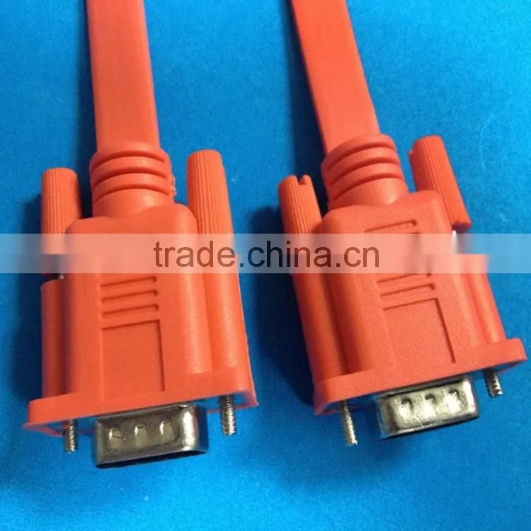 15 pin VGA 3+6 male to VGA male flat cable