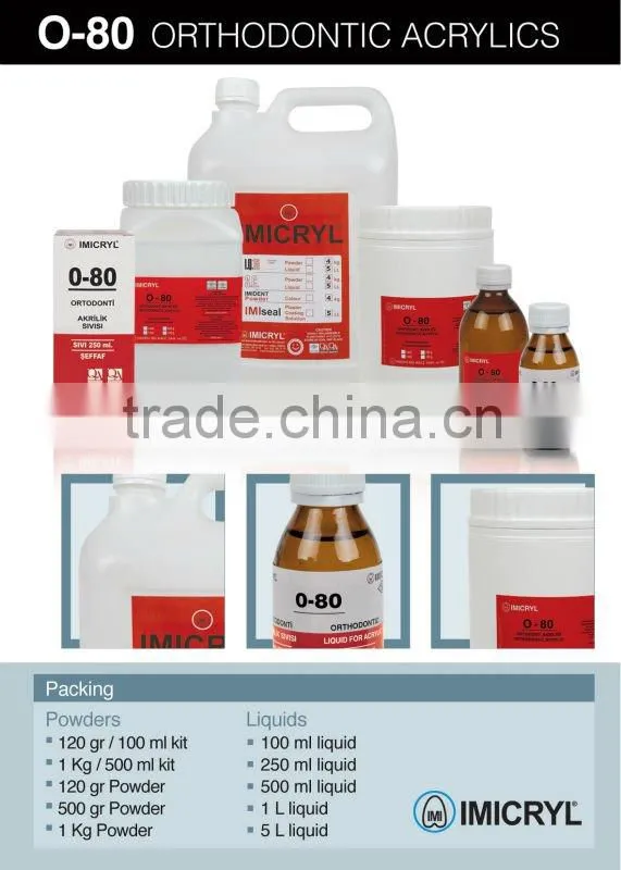O-80 Ortodontic Dental Acrylics and Liquids