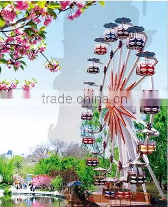 Park ride ferris wheel with 64 seats 16 cabins