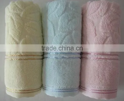 100% cotton pastel color jacquard hand towel