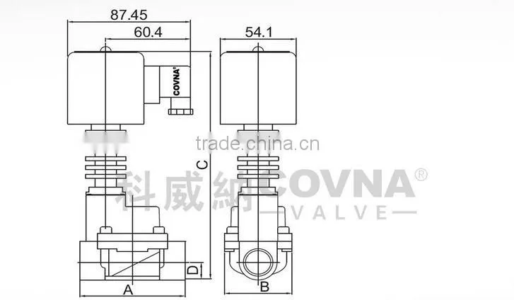 stainless steel / brass steam solenoid valve for high temperature