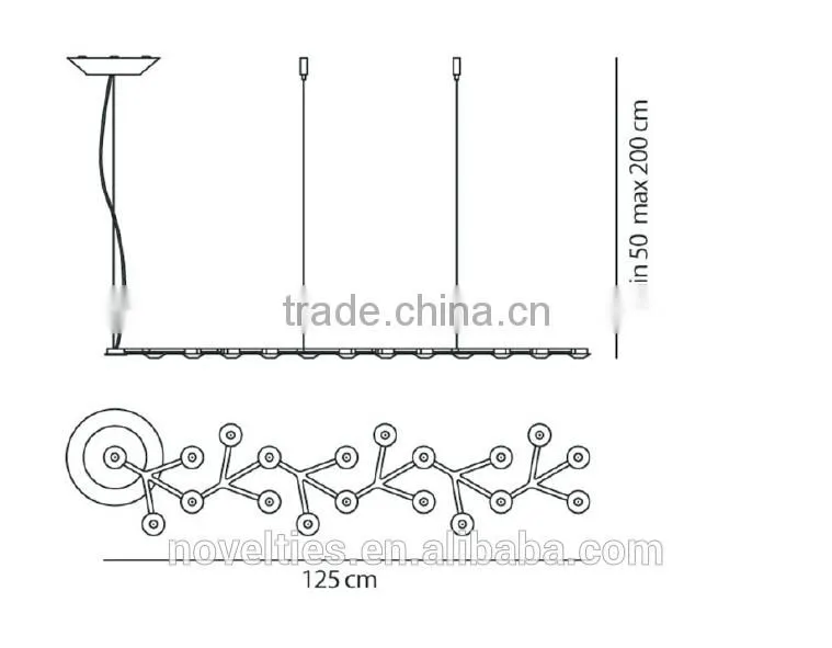 Brilliant led net line led ceiling lamp for interior lighting decoration