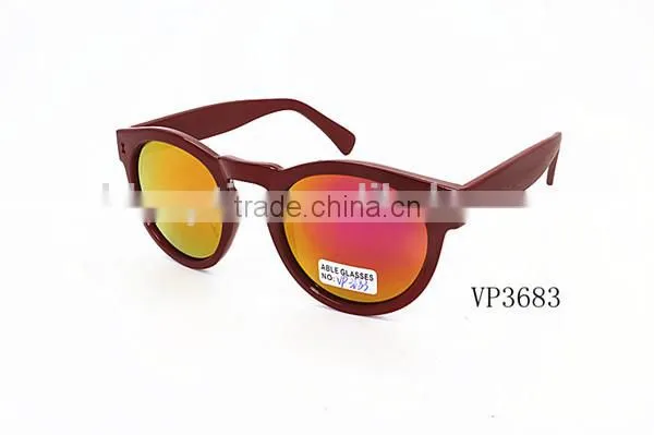 lady colorful Injection round sunglasses