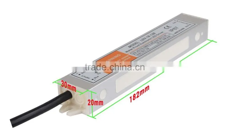 Best Quality IP67 design LDV-18-12 Waterproof 180~264VAC wenzhou led drivers