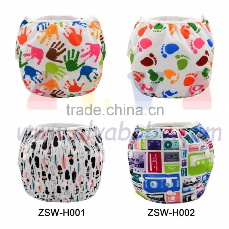 2016 Newest Alva Washable One Size Swimming Diapers for Baby Swim Pants