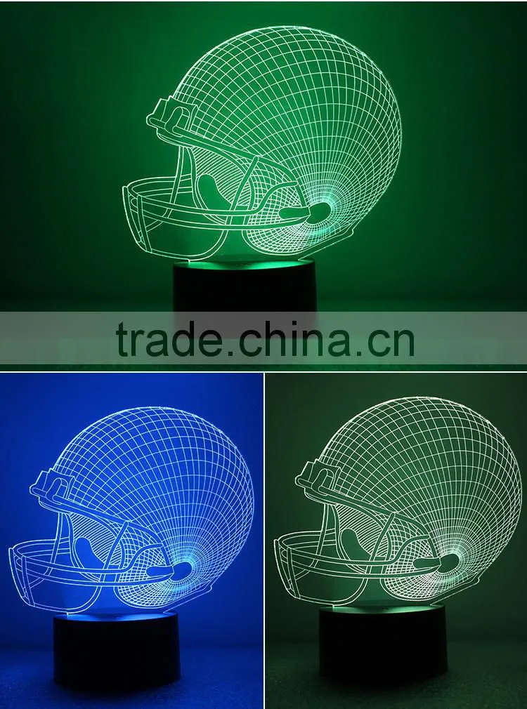3d night light lamp decorative night lamp skull Baseball caps shape