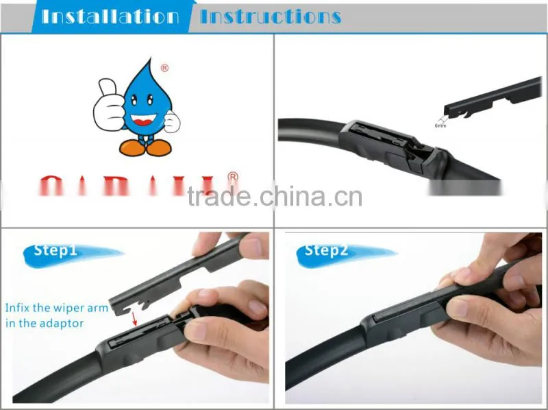 banana type flex wiper blades 14"