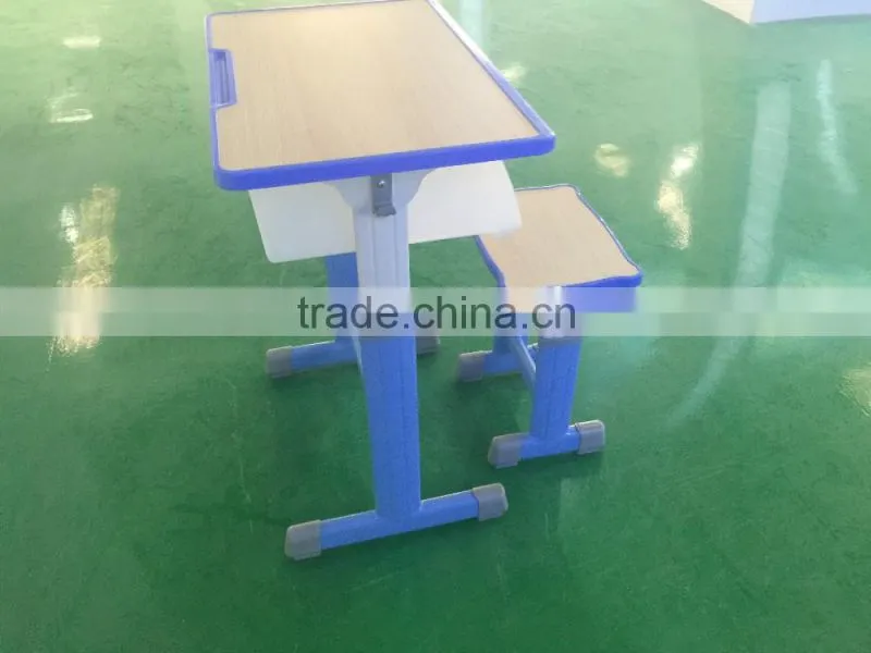 adjustable school desk and chair school furniture school desk with bench HXZY045