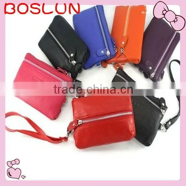 zipper close pu coin purse