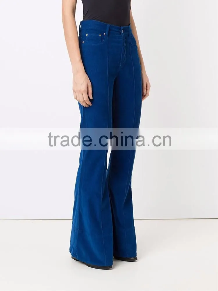 Newest hot sell fashion OEM high quality flared pants for woman