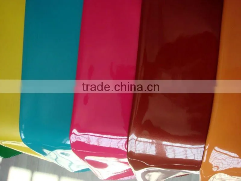 2014 Synthetic PU coated leather material for shoes with TC backing