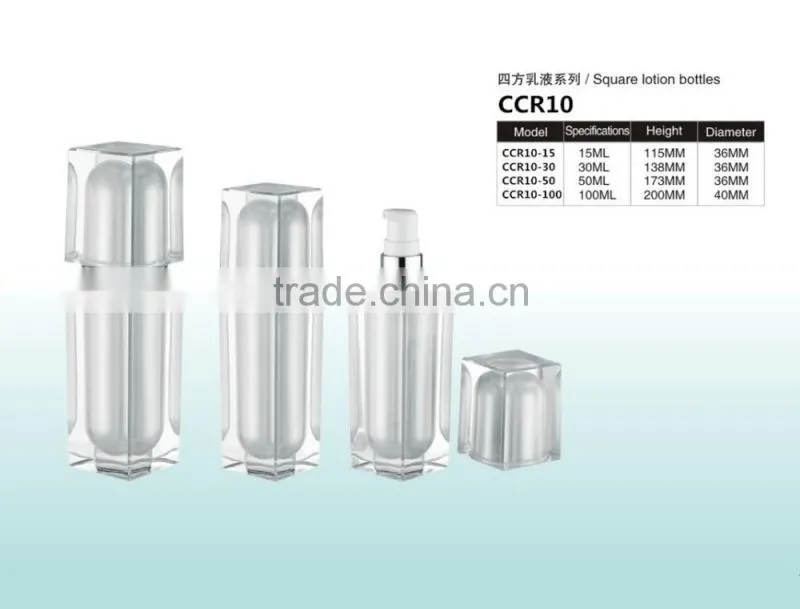 colorful round Aluminium Cosmetic Airless lotion Bottle