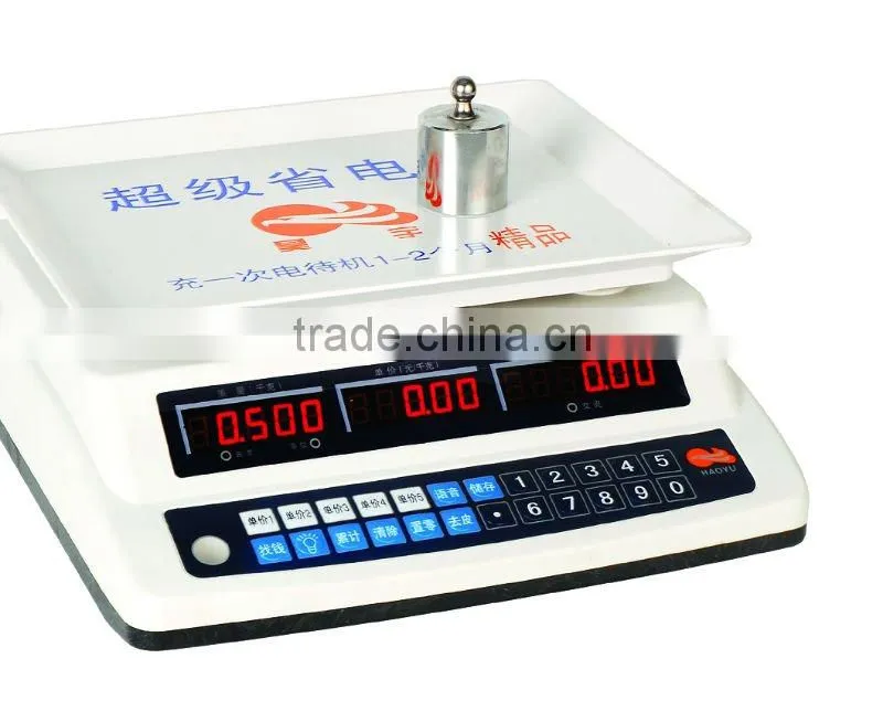 40kg digital price computing scale with solar panel