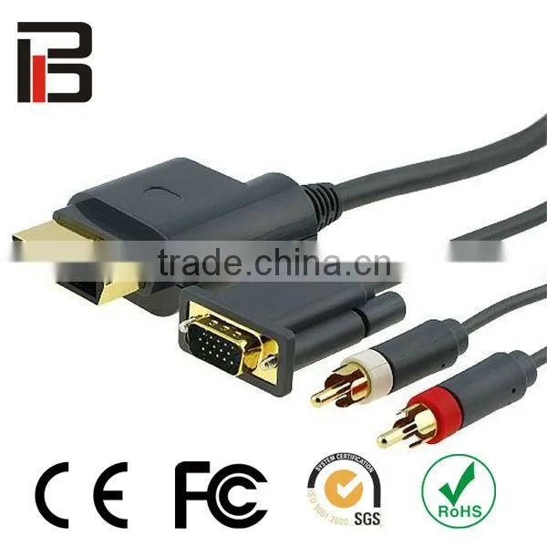 Hot item Premium VGA Cable HDAV Digital Optical Audio Port for Microsoft Xbox 360 Xbox 360 Slim