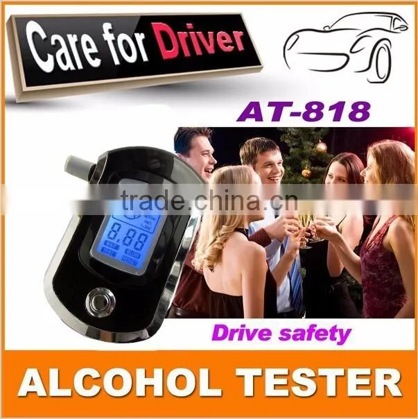 Professional Mini Police Digital LCD Screen Breath Alkohol Alcohol Tester Breathalyzer AT6000 Bafometro Alcoholimetro #