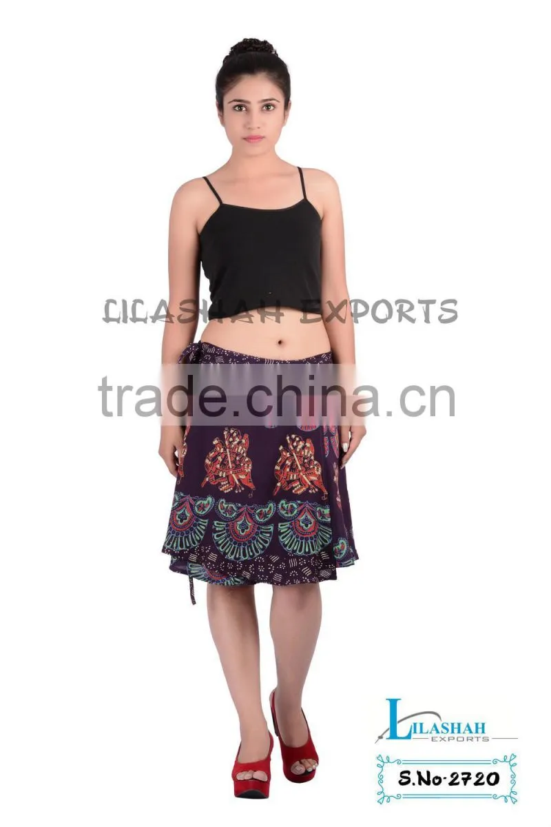 2720 Rayon Mandala Block Printed Mini Skirt Garments ladies fashion skirts woman skirt suit long rayon skirts